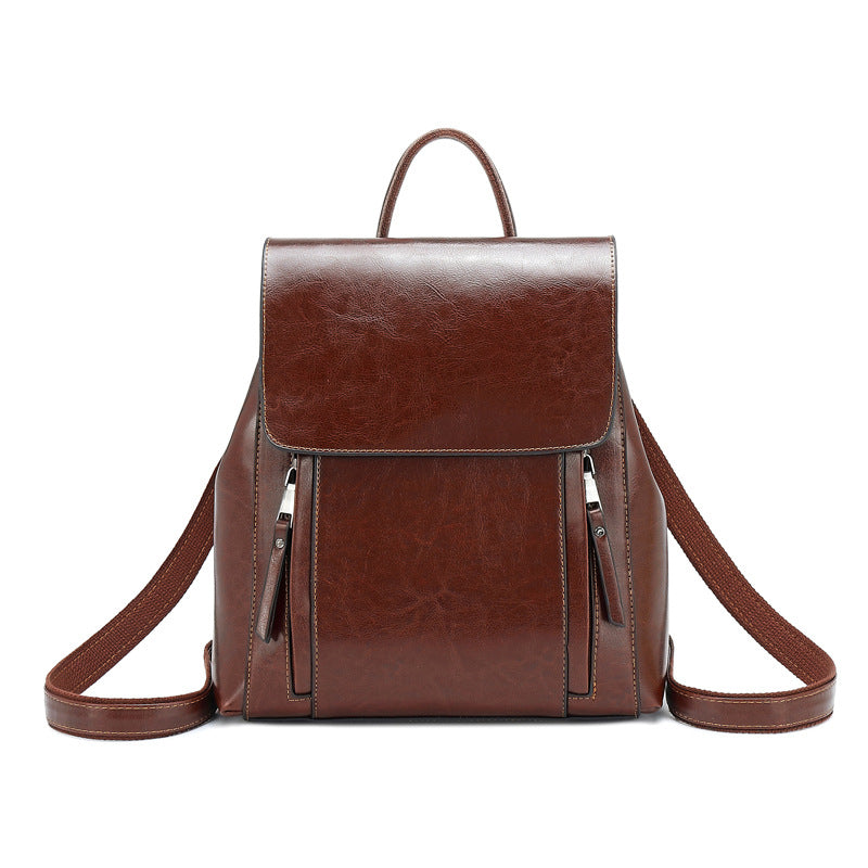 Full Grain Leather Backpack Purse, Designer Backpack, Natural