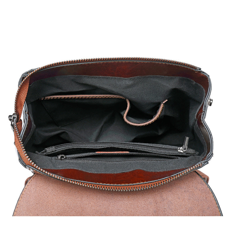 Leather Backpack Women Designer Backpack Small Backpack Purse Coffee