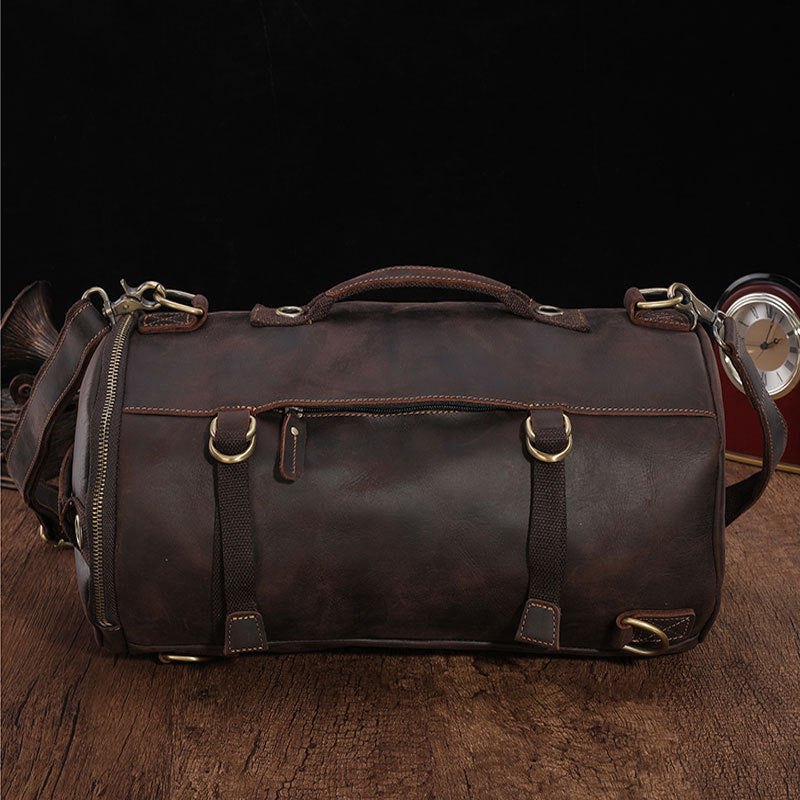 Handmade Vintage Leather Backpack Travel Backpack Messenger Bag Sling ...