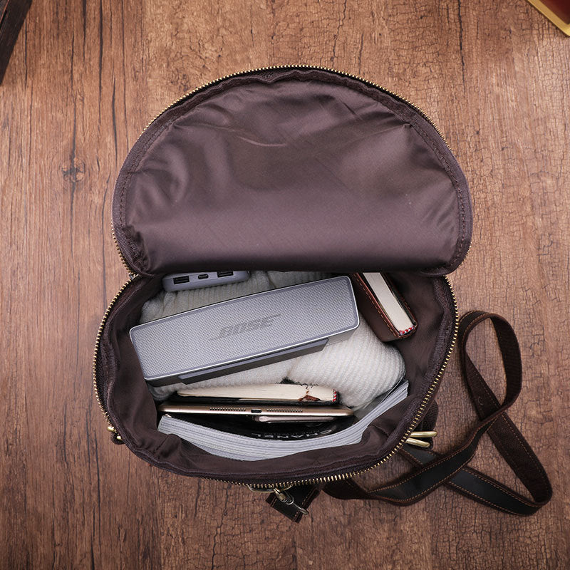 Handmade Vintage Leather Backpack Travel Backpack Messenger Bag Sling Bag