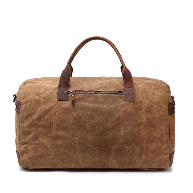 Handmade Waxed Canvas Travel Bag Duffel bag Waterproof Weekend Bag
