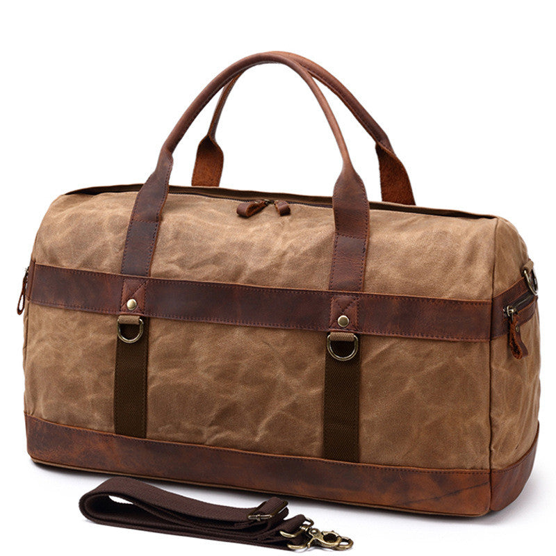 duffel bag waterprooffor travel Handmade Waxed Canvas Travel Bag Duffel Bag Waterproof Weekend Bag Khaki / No