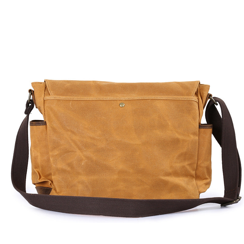 Waterproof Canvas Satchel,  Men's Messenger Bag, Vintage Canvas Shoulder Bag  YD5355 - Unihandmade