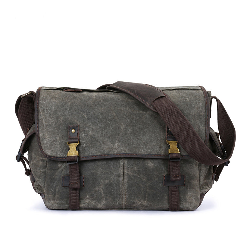 Men Messenger Bag School Shoulder Canvas Bag Vintage Crossbody Satchel  Laptop Business Bags 