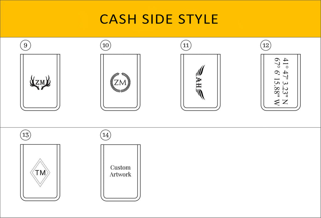 Personalized Wedding Gift RFID Blocking Leather Money Clip