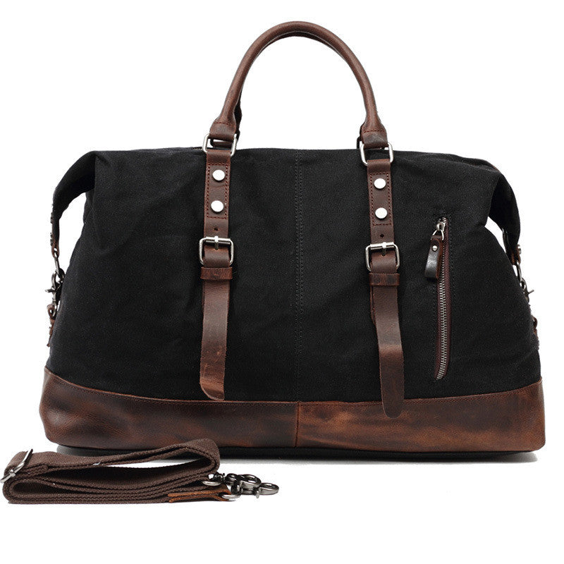 Large Waxed Canvas Weekender Duffle Bag Travel Mens