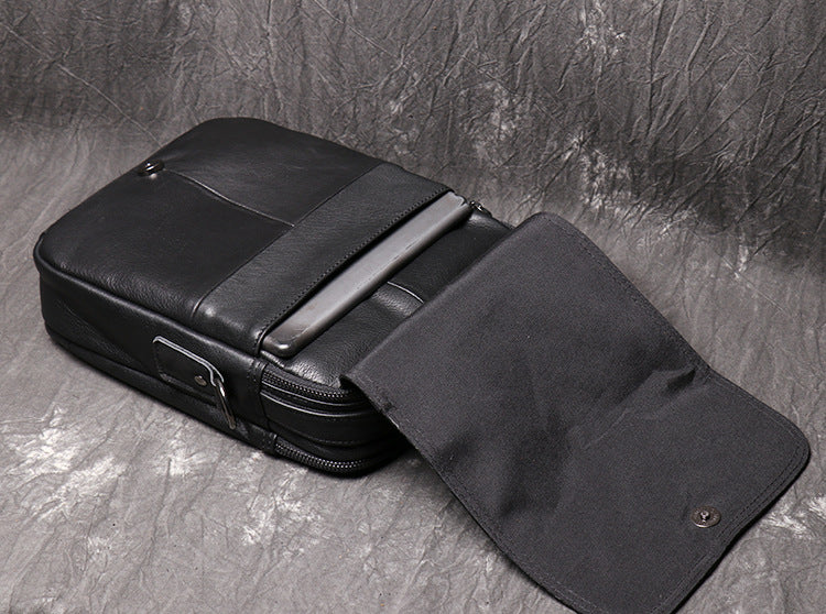 Crazy Horse Leather Messenger Bag Waterproof Messenger Bag Handmade Crossbody Bag