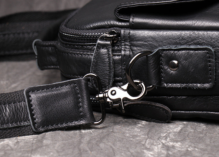 Full Grain Leather Messenger Bag Handcrafted Messenger Bag Men's Shoulder Crossbody Bag