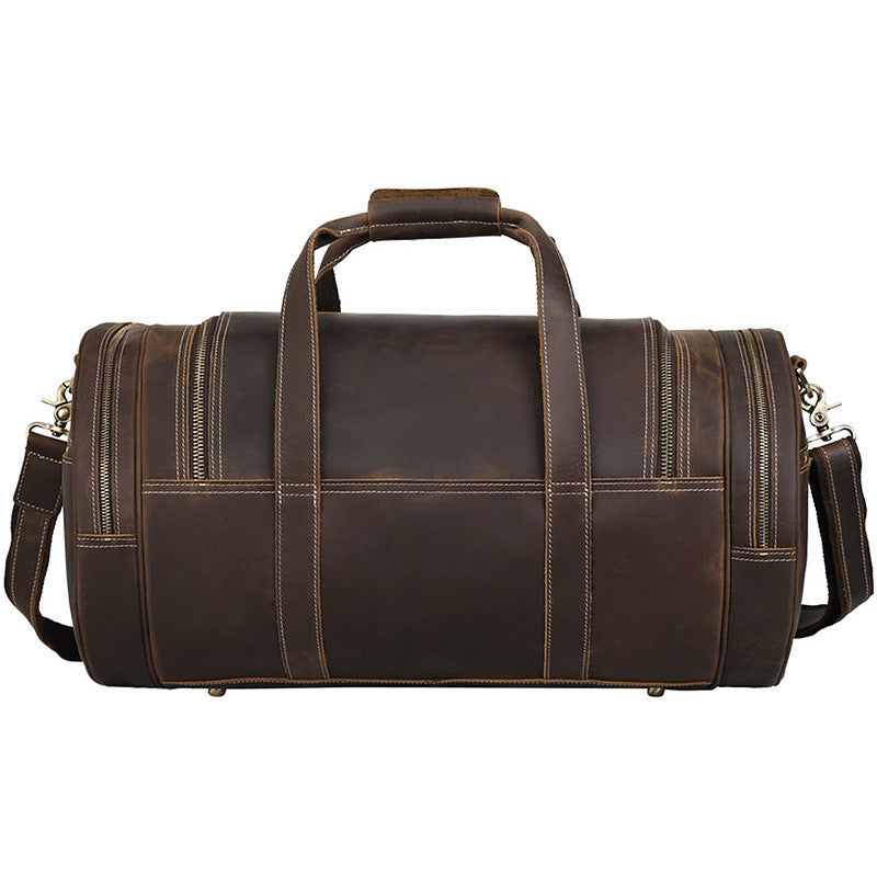 Full Grain Leather Travel Bag Gym Bag Carry On Luggage Bag Duffel Bag - Unihandmade