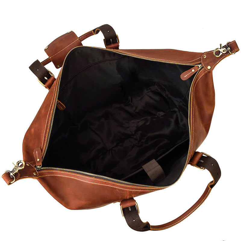 New Personalized Handmade Leather Gym Bag Men Handbag Leather Duffel B ...