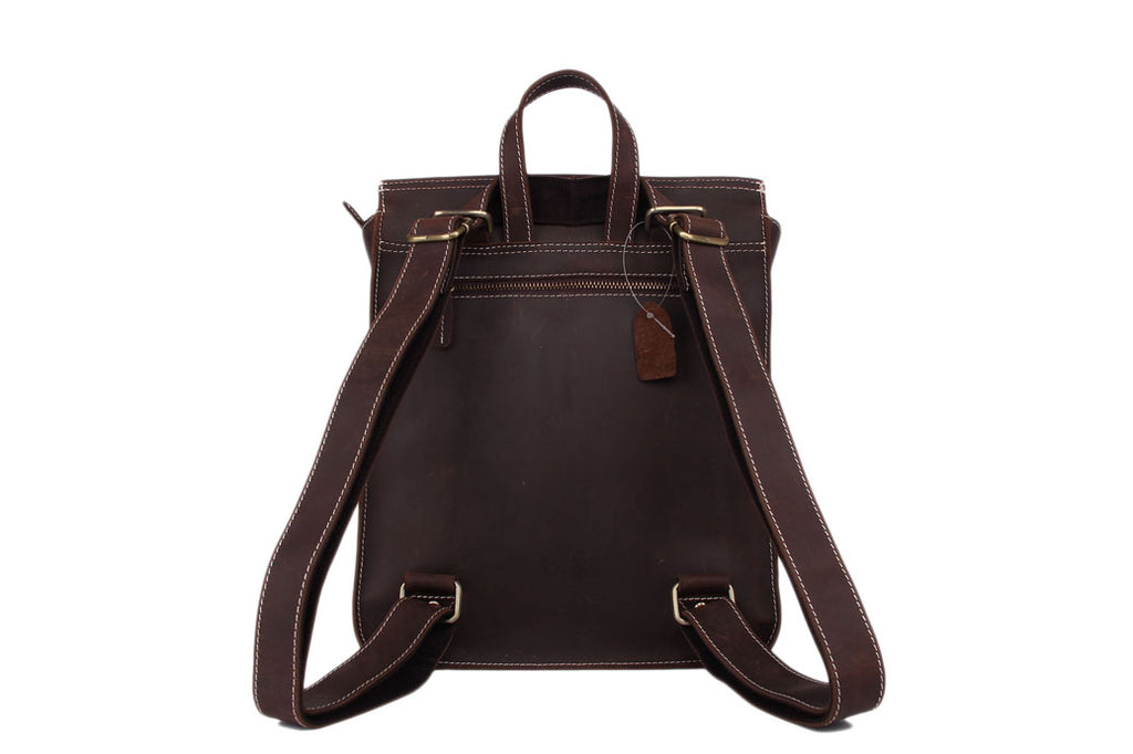 Handmade Men Backpack Leather School Backpack College Backpack 6963 - Unihandmade