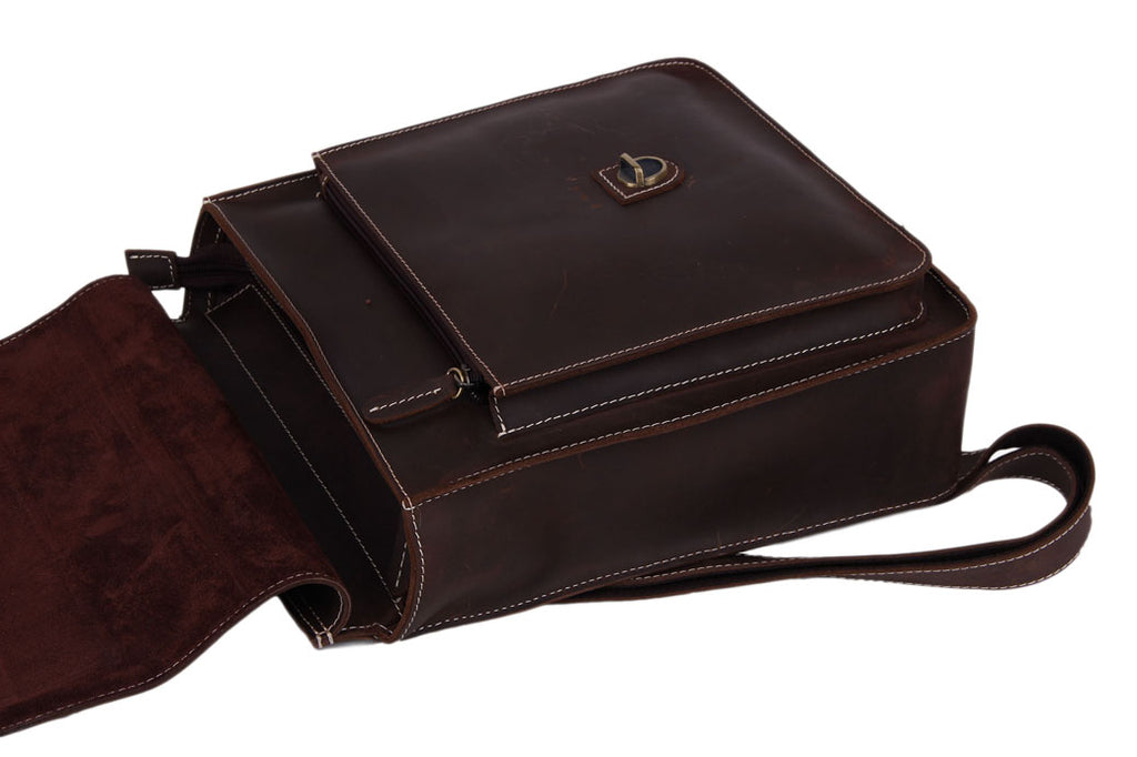 Handmade Men Backpack Leather School Backpack College Backpack 6963 - Unihandmade