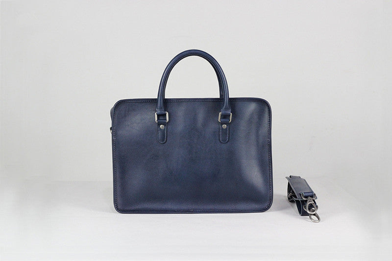 Handmade Full Grain Leather Cross Body Bag Laptop Bag for 13 Mac F65 - Unihandmade
