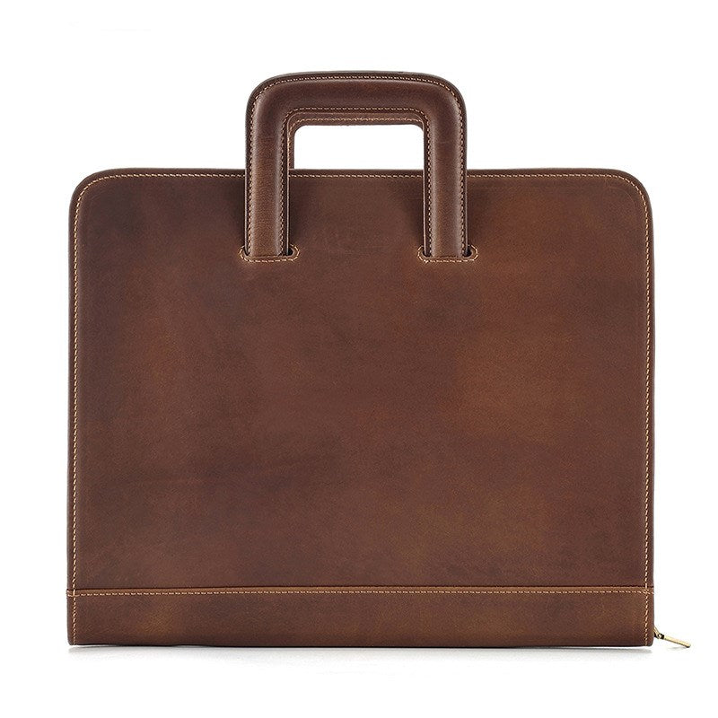 13.3"  Leather Laptop Bag, Leather Portfolio Binder for Men