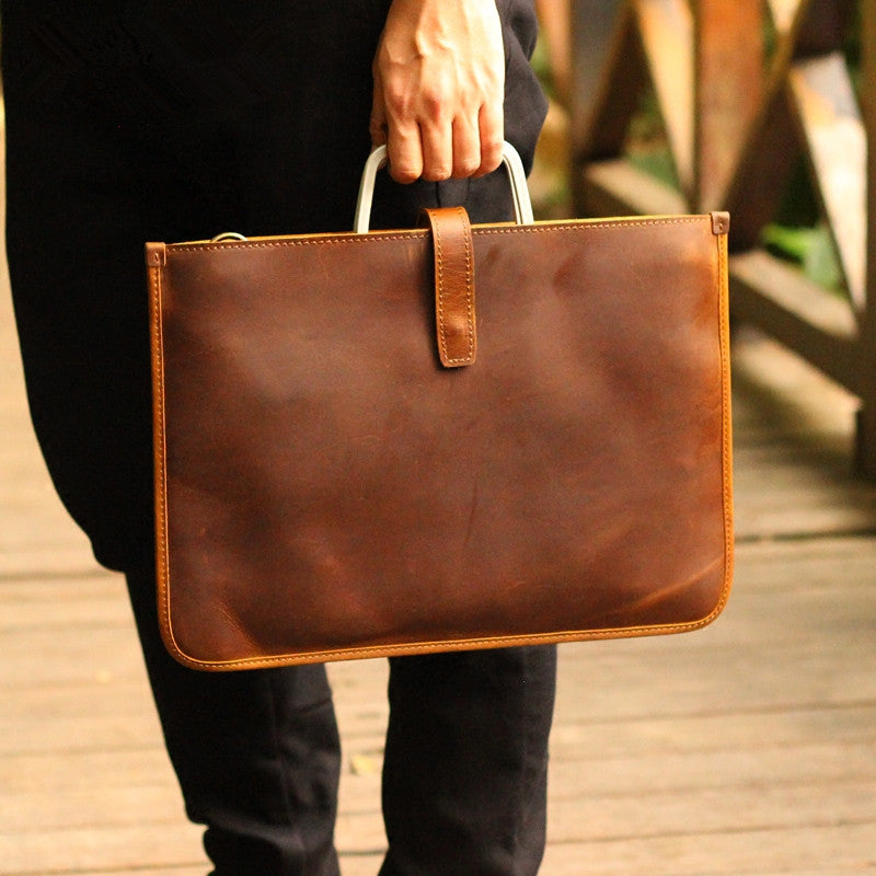 Steel Horse Leather The Hemming Leather Laptop Bag