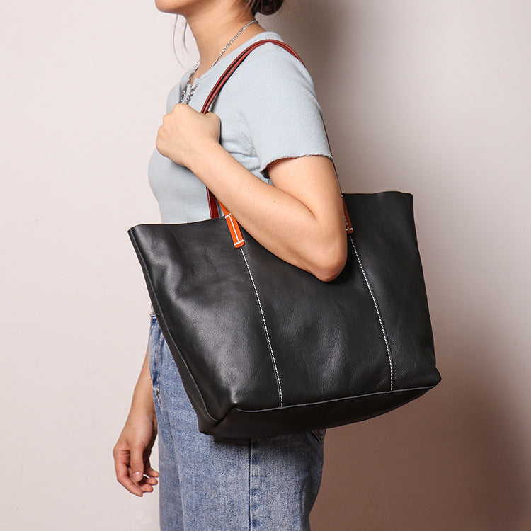 Full Grain Leather Tote Bag Women Leather Shoulder Bag Women Handbags