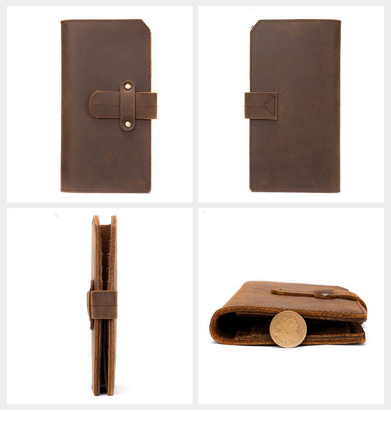 Handcrafted Full Grain Leather Wallet Men Card Holder Wallet