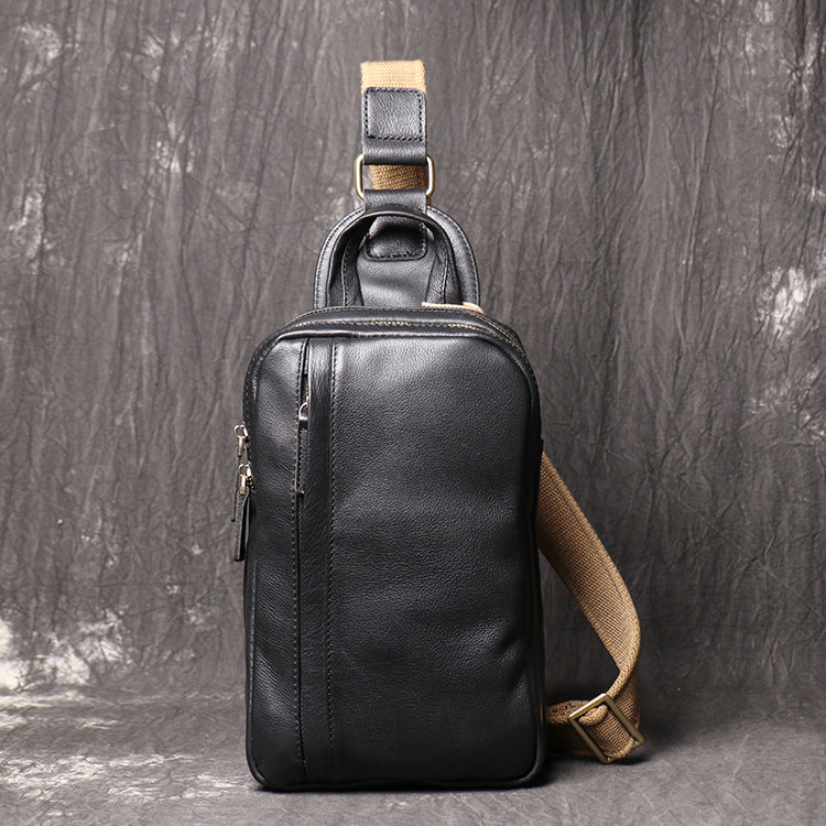 Leather Sling Bag for Men Crossbody Bag Chest Bag for Men