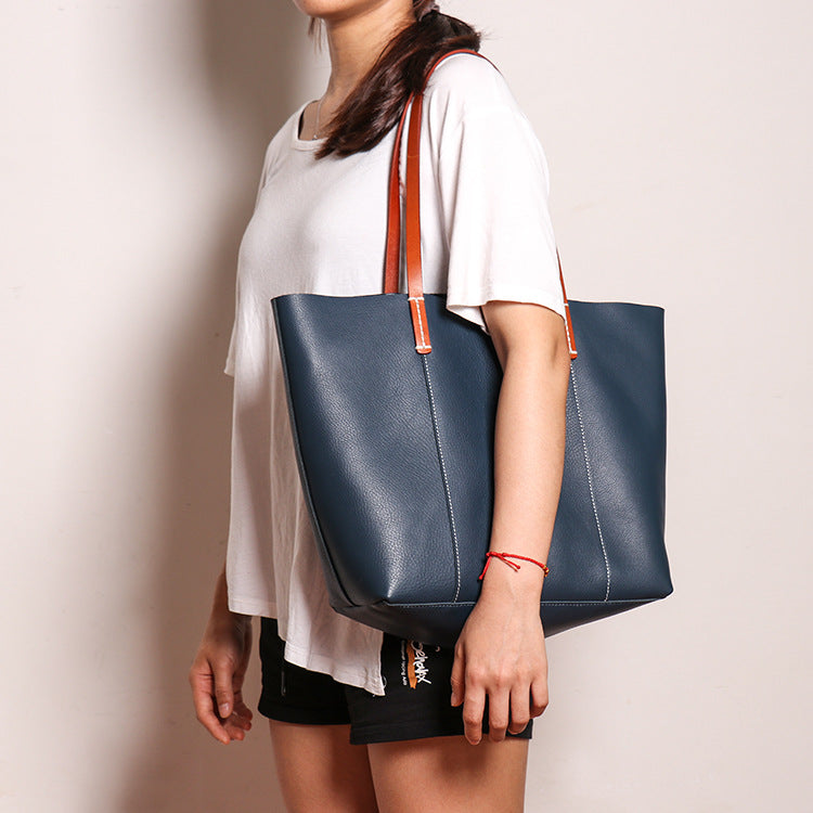 Full Grain Leather Tote Bag Women Leather Shoulder Bag Women Handbags