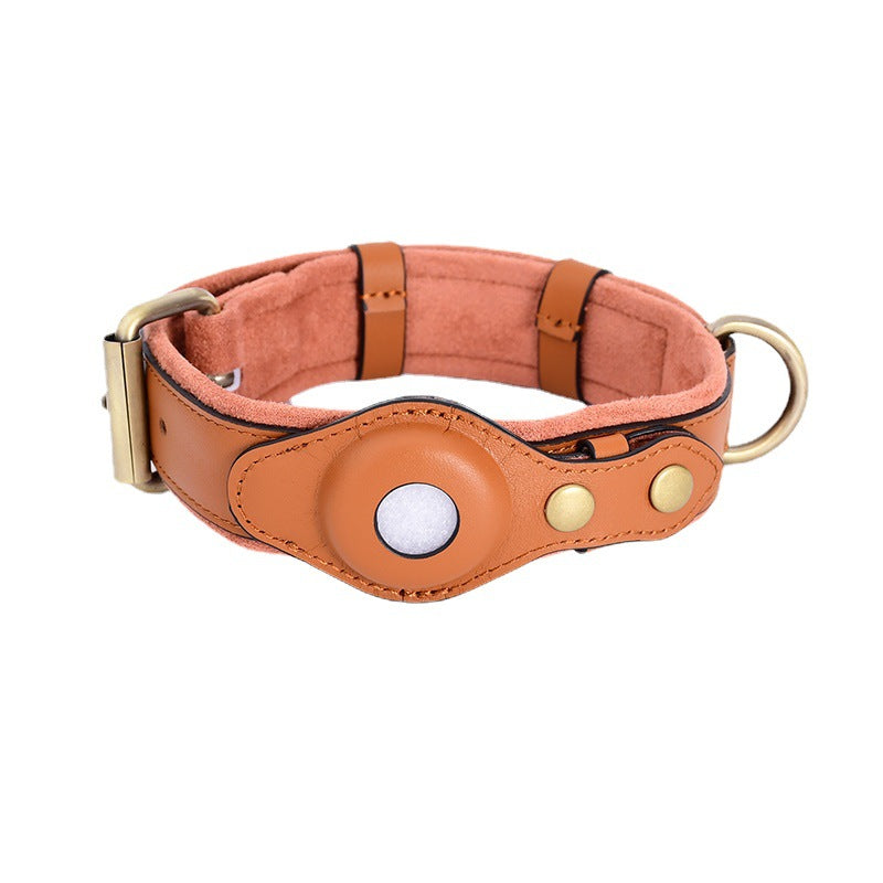 AirTag Leather Collar Dog Collars Pet Location Tracker AirTag Collar