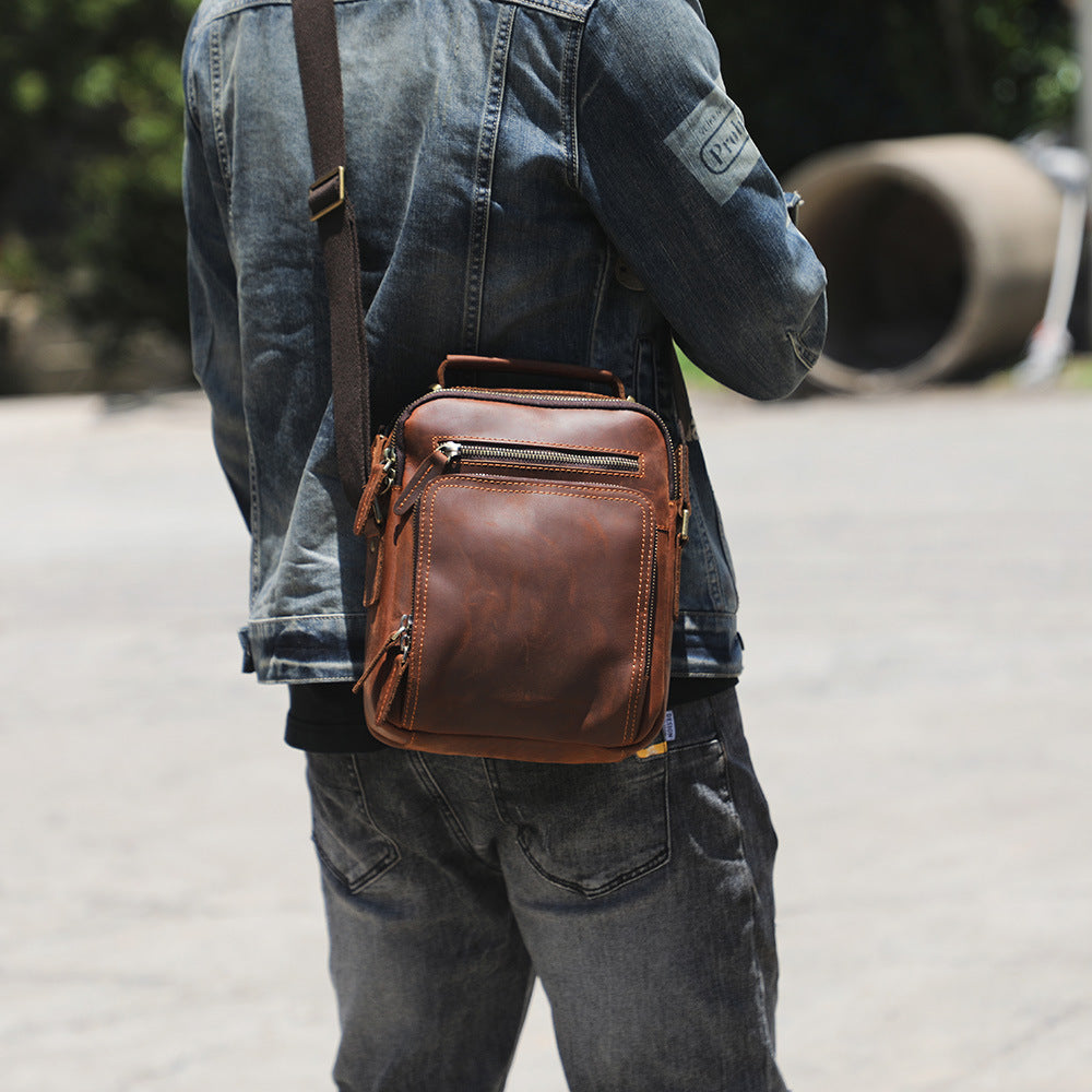 Rustic Leather Messenger Bag