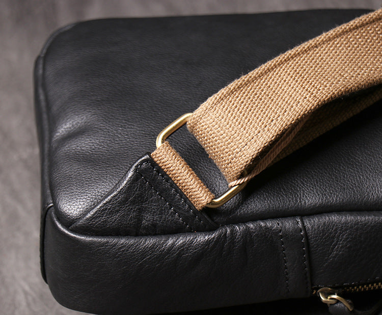 Crazy Horse Leather Sling Bag Vintage Leather Chest Bag Mens Crossbody –  Unihandmade