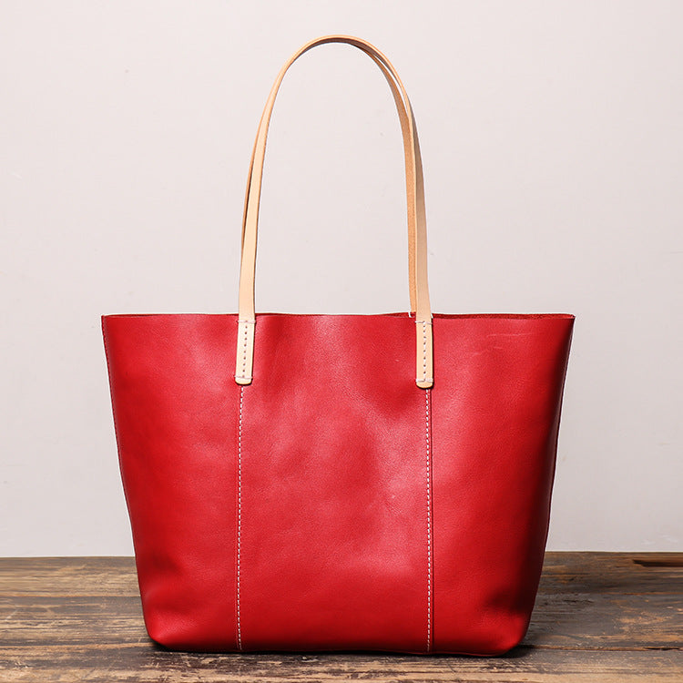 Full Grain Leather Tote Bag Women Leather Shoulder Bag Women Handbags