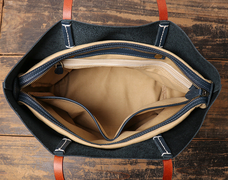 Full Grain Leather Tote Bag Women Leather Shoulder Bag Women Handbags
