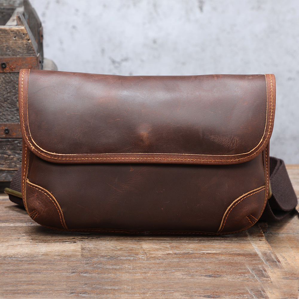 Full Grain Vegan Leather Messenger Bag Mens Leather Shoulder Bag Handmade  Leather Crossbody Bag