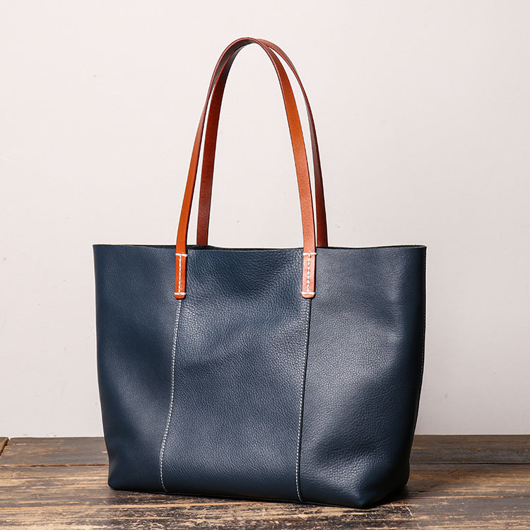 Grained leather tote bag Clearance