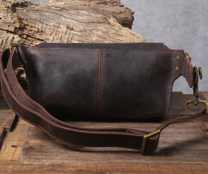 Fashion Men's Waist Bag Chest Bag Retro One-shoulder Messenger Bag