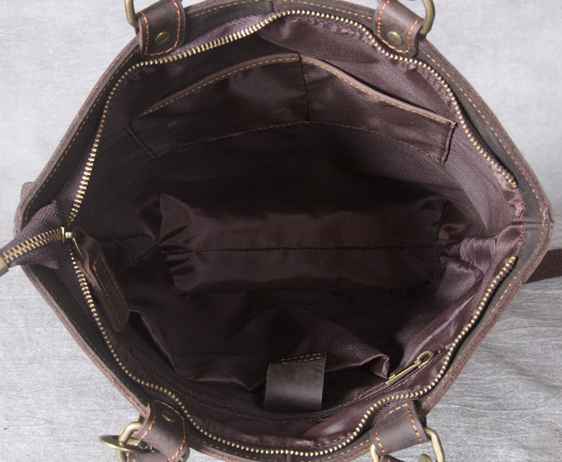 Vintage Full Grain Leather Handbag Convertible Leather Backpack Laptop Backpack