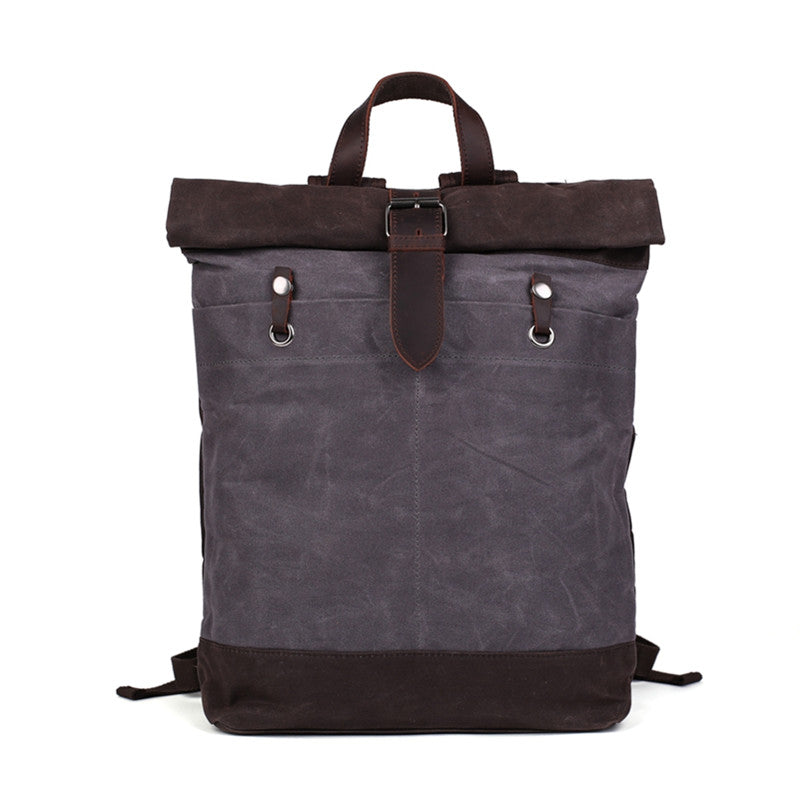 Waxed Canvas Travel Backpack School Backpack Hiking Rucksack Laptop Backpack MC16950 - Unihandmade