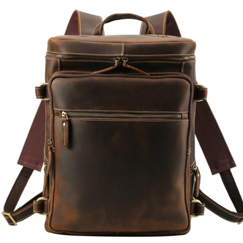 Handmade Leather Backpack Man Backpack Vintage Backpack Laptop Backpack 3035 - Unihandmade