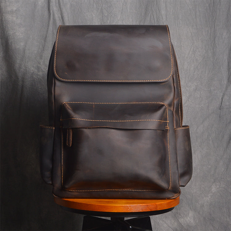 Free Shipping Handmade Leather Backpack Travel Backpack Men Backpack NZ11 - Unihandmade