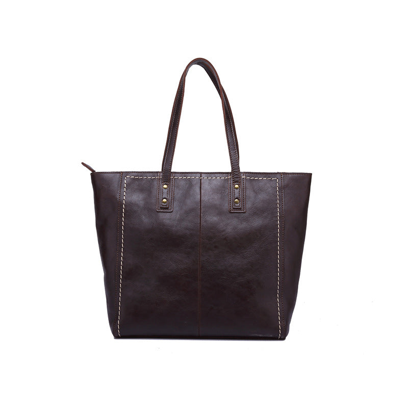 Handmade Full Grain Women Leather Handbag Tote Bag YD8245 - Unihandmade