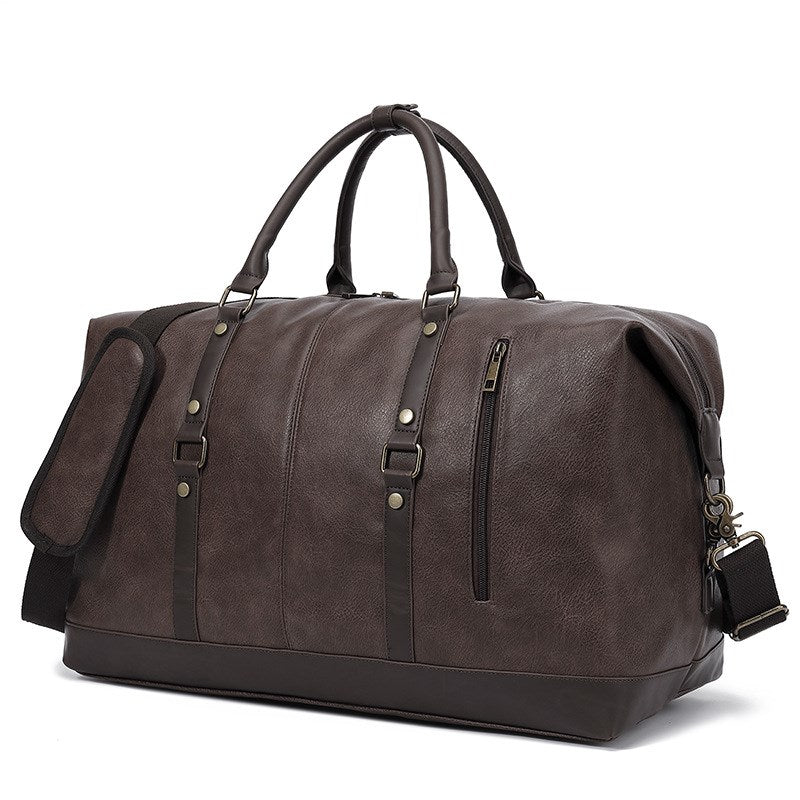 Luggage Weekender Bag Vegan Leather Carryall Tote Bag