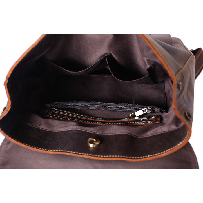 Free Shipping Vintage Handmade Leather Backpack Travel Backpack  School Rucksack 9452 - Unihandmade
