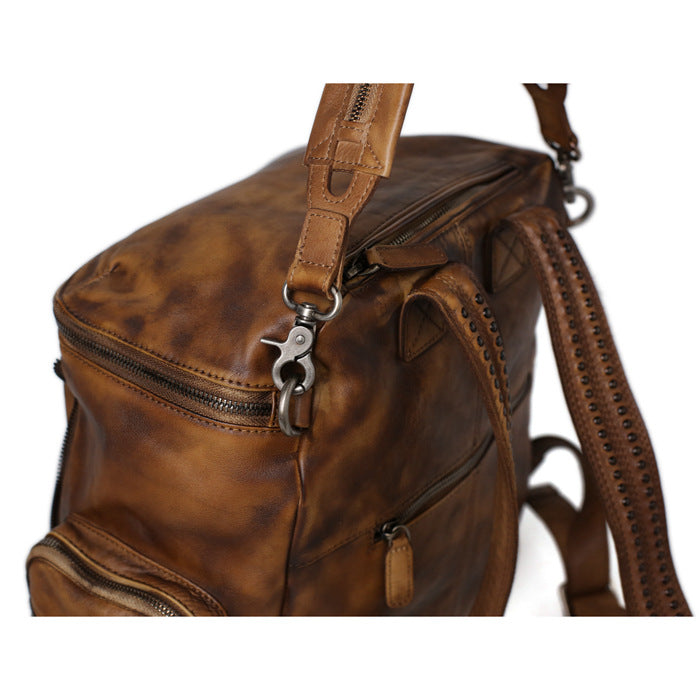 Handmade Full Grain Leather Backpack Travel Backpack AK10 - Unihandmade