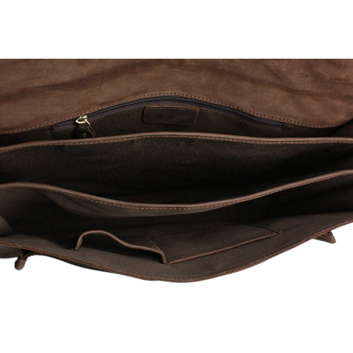 Handmade Vintage Leather Briefcase Men Messenger Bag Laptop Bag 7083 - Unihandmade