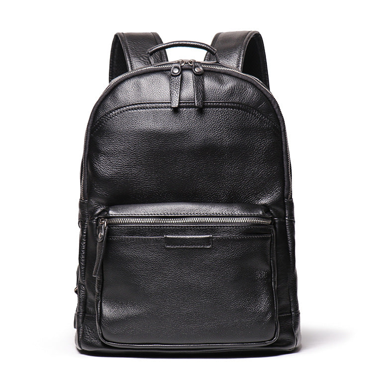 Full Grain Leather Backpacks Laptop Backpack Men Backpack Black