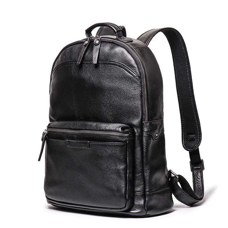 black leather backpacks men HERITAGE Backpack - Genuine Bag Chrome Finished Accessories Chaplin Black Leather Laptop Backpack