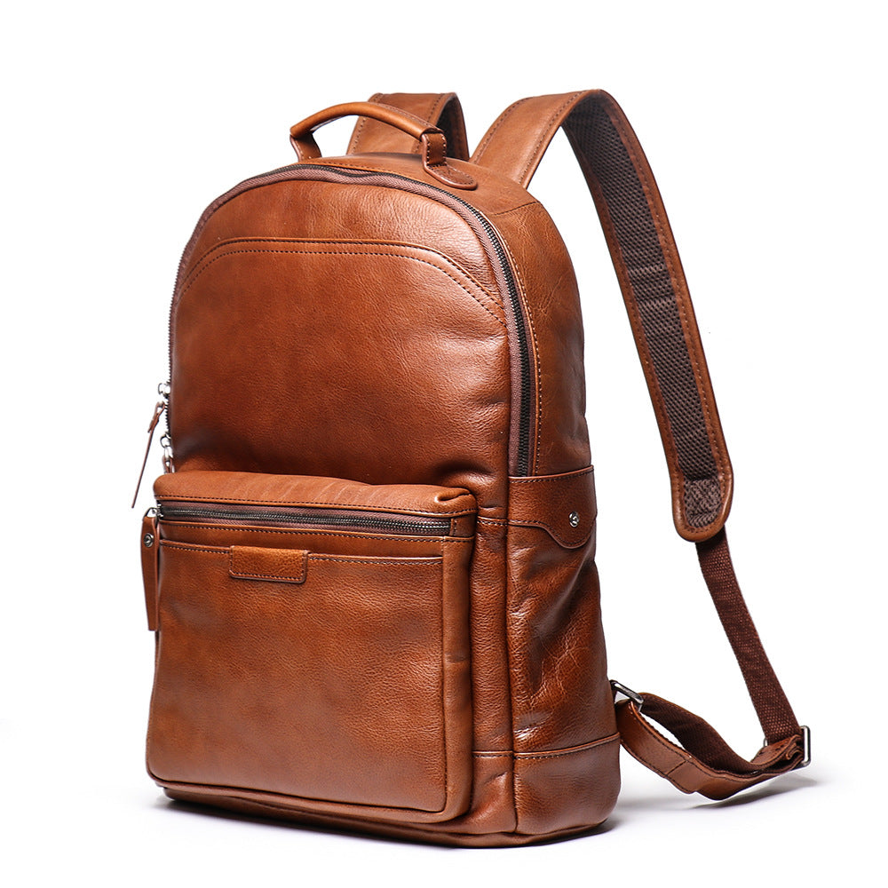 Full Grain Leather Backpacks Laptop Backpack Men Backpack