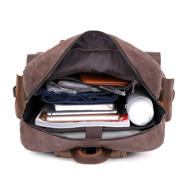 Handmade Canvas Backpack  Laptop Backpack Rucksacks Travel Backpack  - Unihandmade