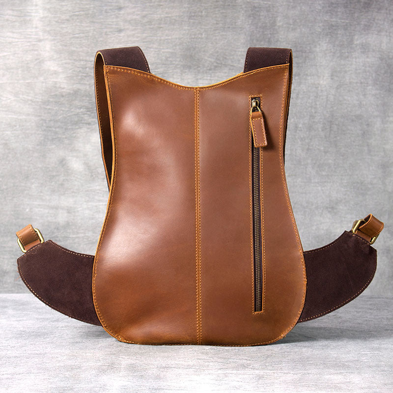 Handmade Leather Beatles Backpack Man Leather Backpack - Unihandmade
