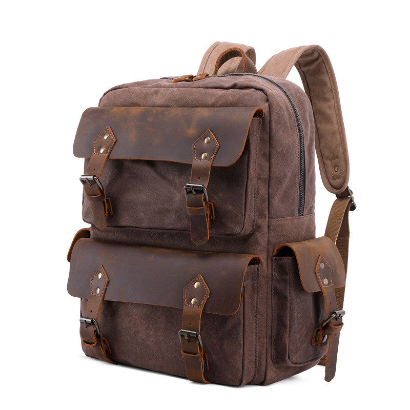 Handmade Canvas Backpack  Laptop Backpack Rucksacks Travel Backpack  - Unihandmade