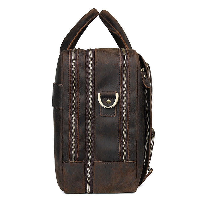 Handmade Vintage Leather Briefcase Men Messenger Bag Leather Handbag Men Shoulder Crossbody Bag  7289 - Unihandmade