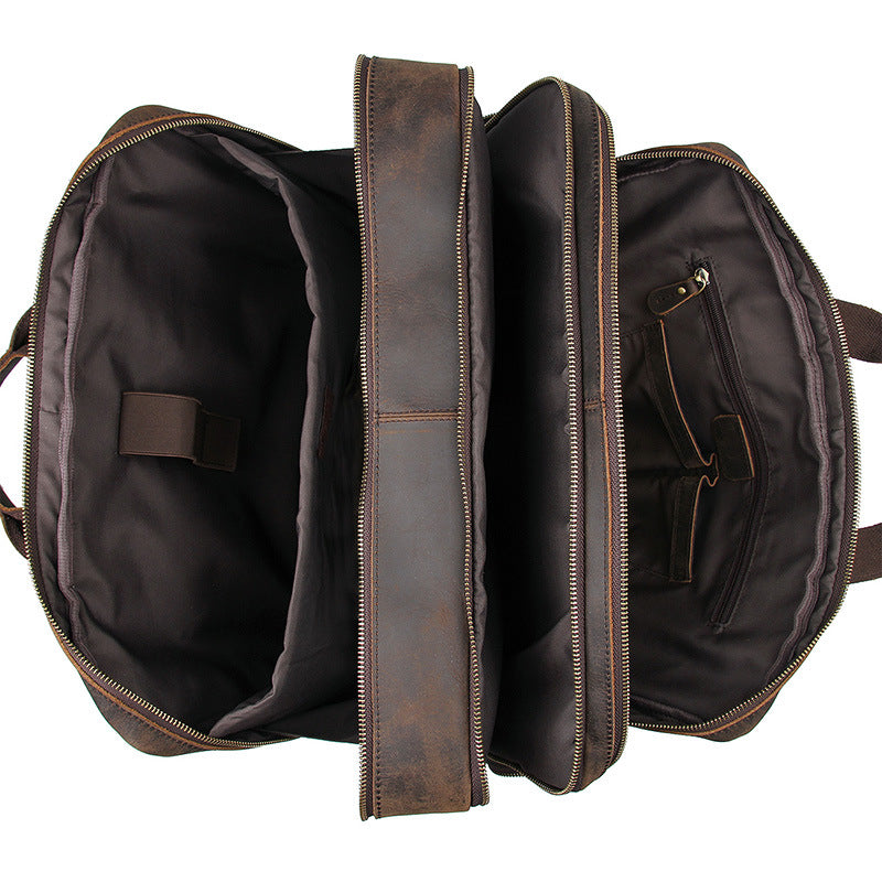 Handmade Vintage Leather Briefcase Men Messenger Bag Leather Handbag Men Shoulder Crossbody Bag  7289 - Unihandmade