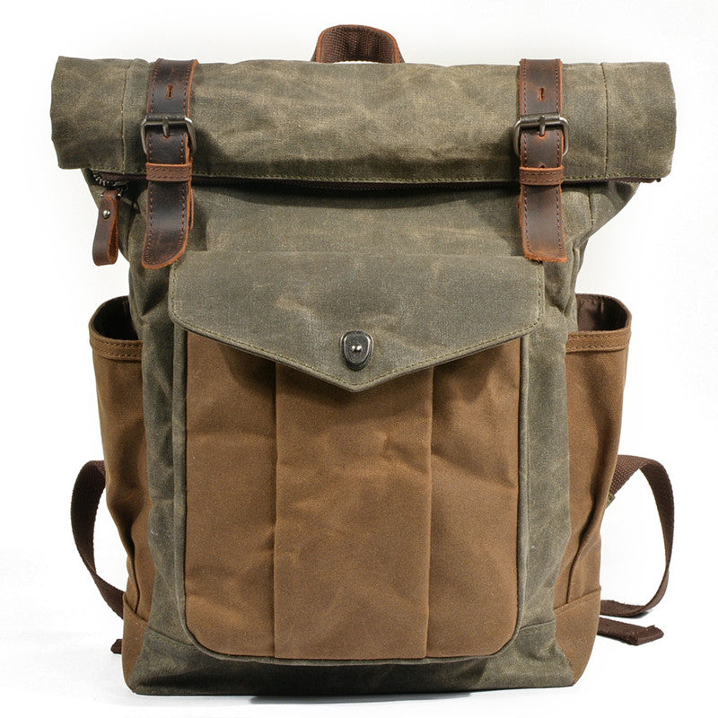 Handmade Leather Canvas Backpack Men Travel Backpacks Rucksack – Unihandmade
