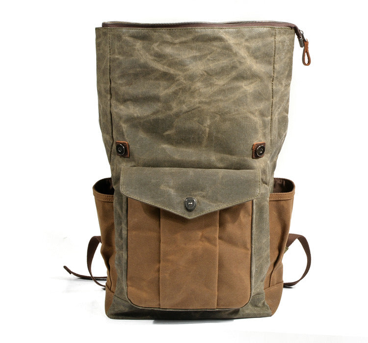 canvas leather backpack men Handmade Leather Canvas Backpack Men Travel Backpacks Rucksack – Unihandmade